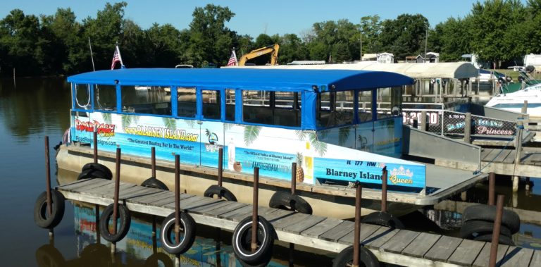 Blarney Island Pontoon - Full Enclosure | Chicago Marine Canvas ...