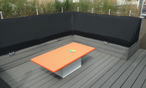 Custom Cover For U-Shaped Rooftop Couch; Zipped