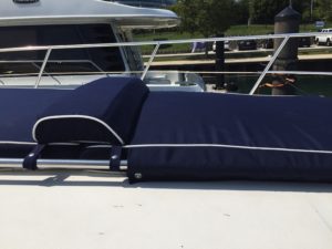 Sea Ray 500 Custom Sunpad Detail Of Head Rest