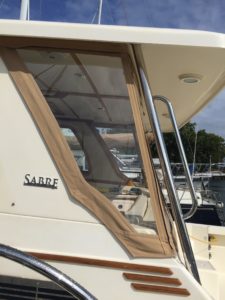 Sabre Hardtop Express 42' Custom Aft Enclosure by Chicago Marine Canvas