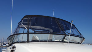 58' Bayliner Pilothouse Bridge - Canvas Enclosure by Chicago Marine Canvas