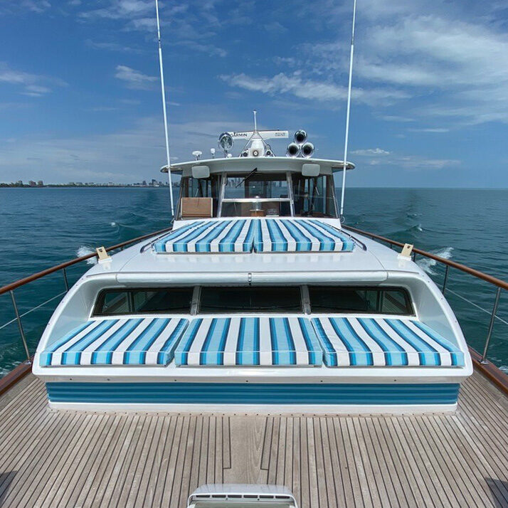 sunpads yacht by Chicago Marine Canvas