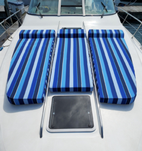 Sunpads in Sunbrella Milano by Chicago Marine Canvas