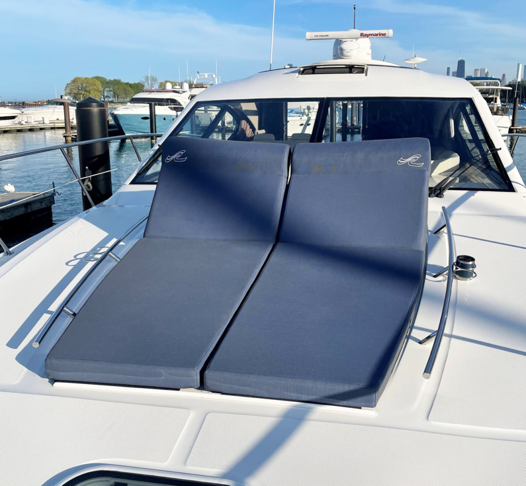 Palmbeach Bow Cushions Starboard 37 X 19 Fits 215 Baydancer, 211 Baystar  and other models