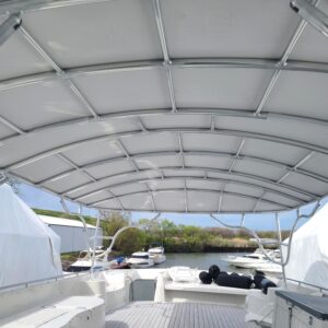 Pontoon frame by Chicago Marine Canvas