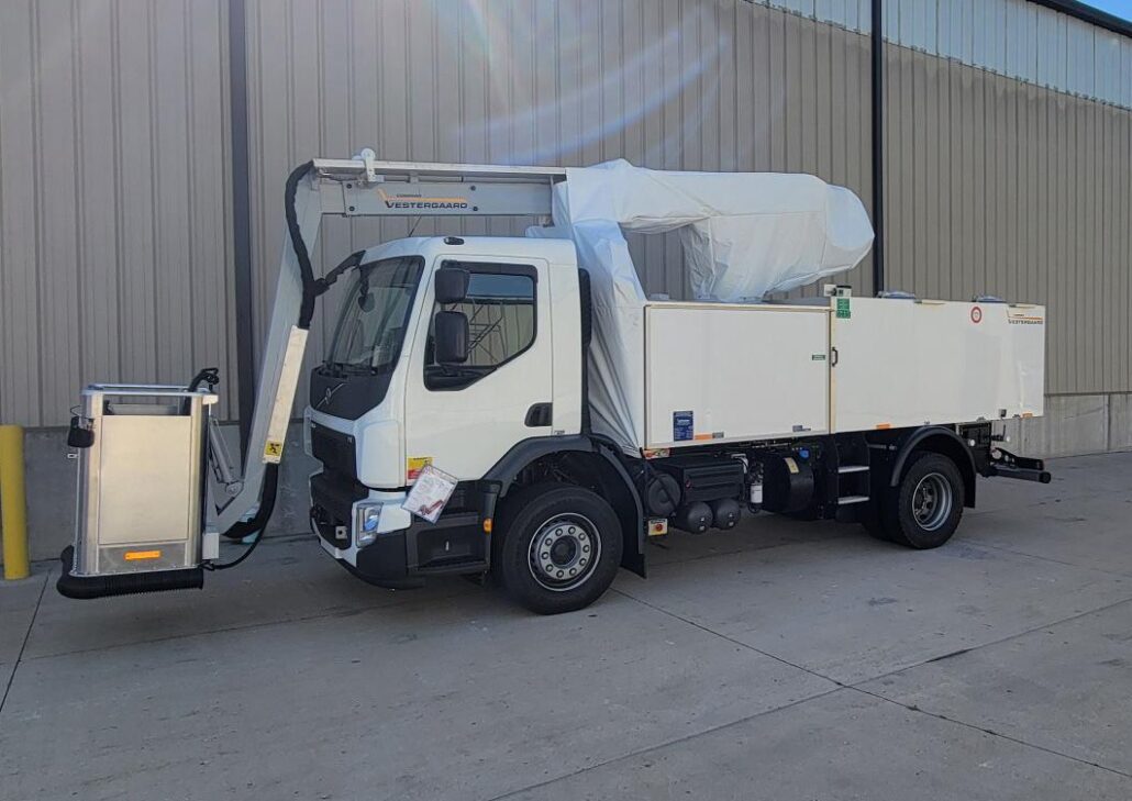 commercial company Vestergaard truck with cover